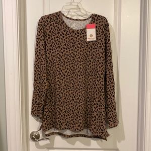 Marleylilly Leopard Print Shirt sz XL